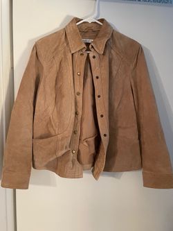 Coldwater Creek Women’s Petite Large Brown Suede Jacket