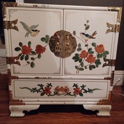 Antique Oriental Nightstand / End Table (Quantity Of 2)