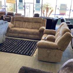 Tip-Off Sofa and Loveseat