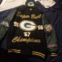 CUSTOM..... PACKER SUPERBOWL JACKET  LX/EX