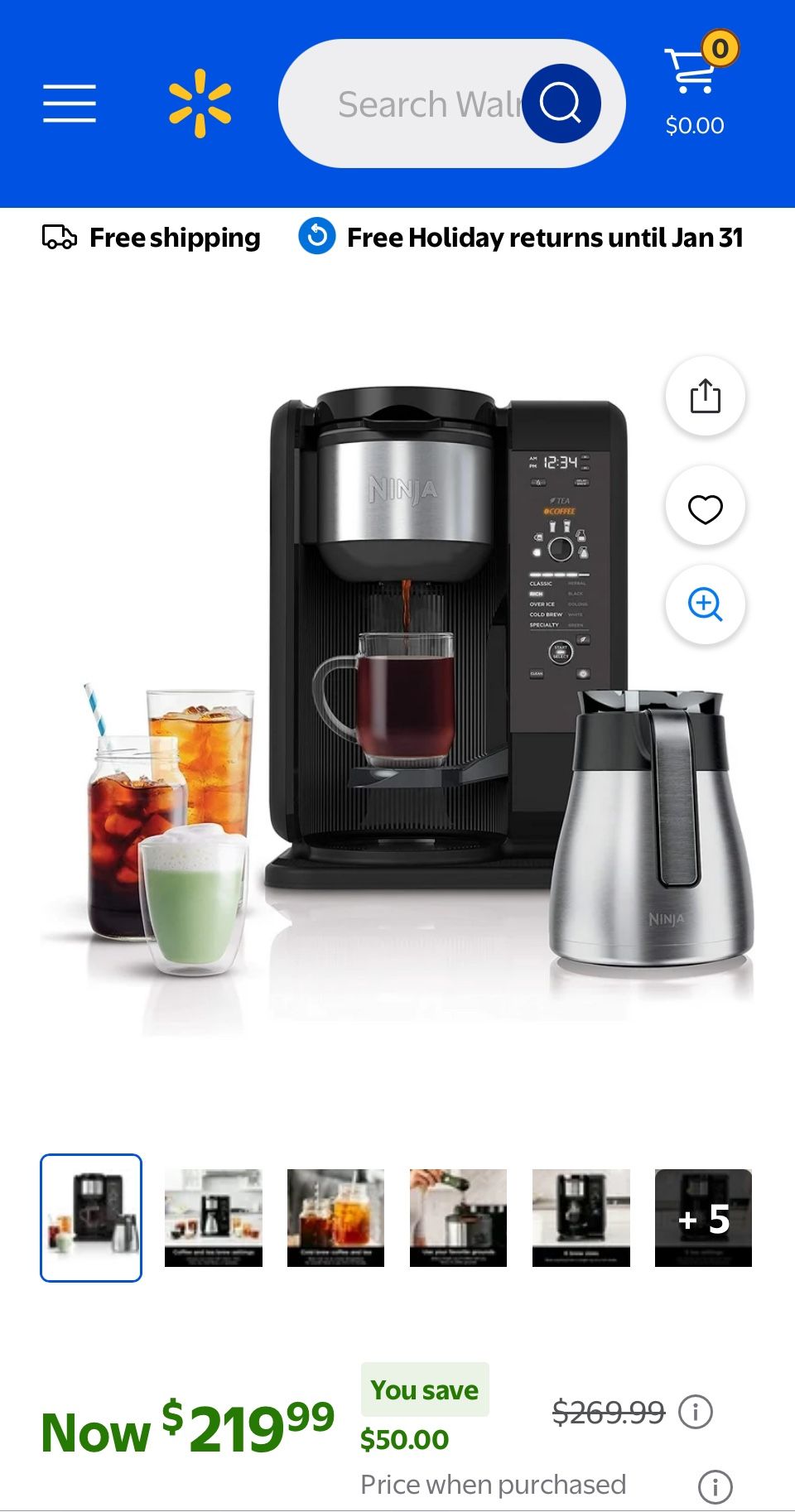 NINJA Hot And Cold Brew Coffee Maker