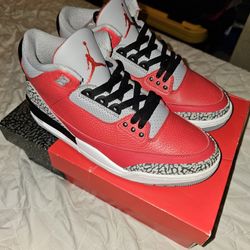 Nike Air Jordan 3  Red Cement Men's Size 10