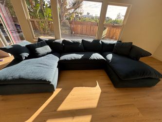 Restoration Hardware RH Oversized Deep Sectional – Dark Blue