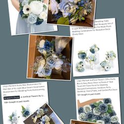 Dusty Blue Wedding FLOWERS And DECOR