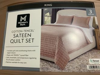 Member's Mark Cotton-Tencel Sateen Quilt Set King