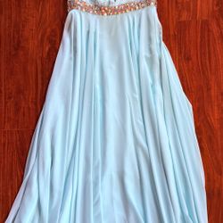 Light Teal Prom Dress