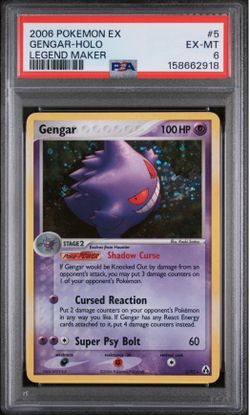 2006 Pokemon Gengar 5/92 Pokemon EX Legend Maker Holo PSA 6