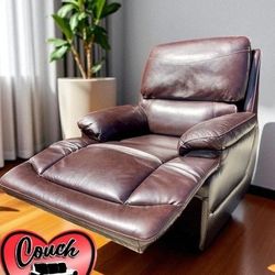 Leather Brown Recliner - Free Delivery‼️