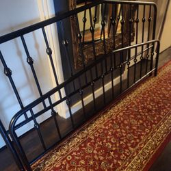 SALE ***Black Metal King Size Bedframe Headboard & Footboard***SALE