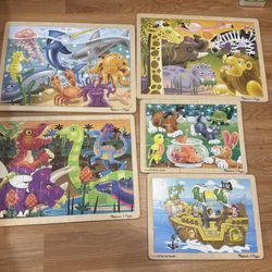 5 Melissa & Doug 5 Puzzles  8$ For All