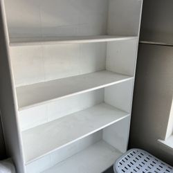 white used bookcase 