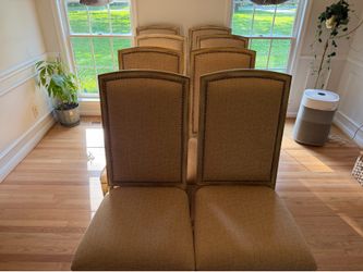 Set of 8 Hooker Furniture Upholstered Dining Chairs