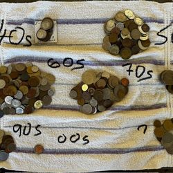 3 1/2 Lbs Of Old Foreign Coins