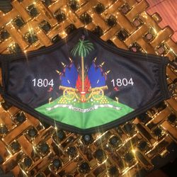 Haiti flag mask 1804 in Black