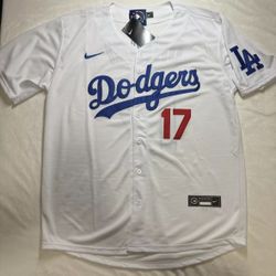 L.A Dodgers Shohei Ohtani White Home Jersey -  Large Men's #17 Stitched New