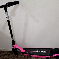 Pink electric scooter