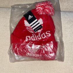 ADIDAS RED BEANIE