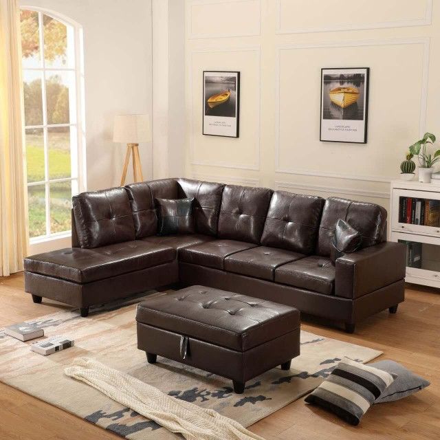 Brand New Sectional Sofa With Ottoman Storage