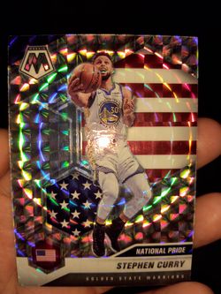 NBA Finals Mvp Golden State Warriors Steph Curry Silver Holo Prizm Card Mosaic