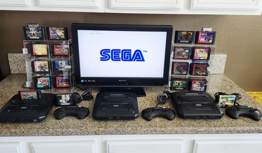 Some Complete Sega Genesis sets with games!!