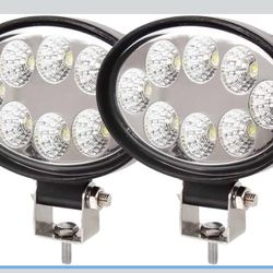 🚗 2PACK Oval Led Work Lights 12v/24v,5.5 Inch 24W Led Flood Offroad Headlight Waterproof for Tractor, Truck, Excavator, Motorcycle, SUV, ATV, UTV, Pi