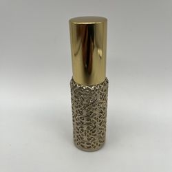 Vintage Intimate Golden Tone Filigree & Glass Bottle with Dauber By Revlon