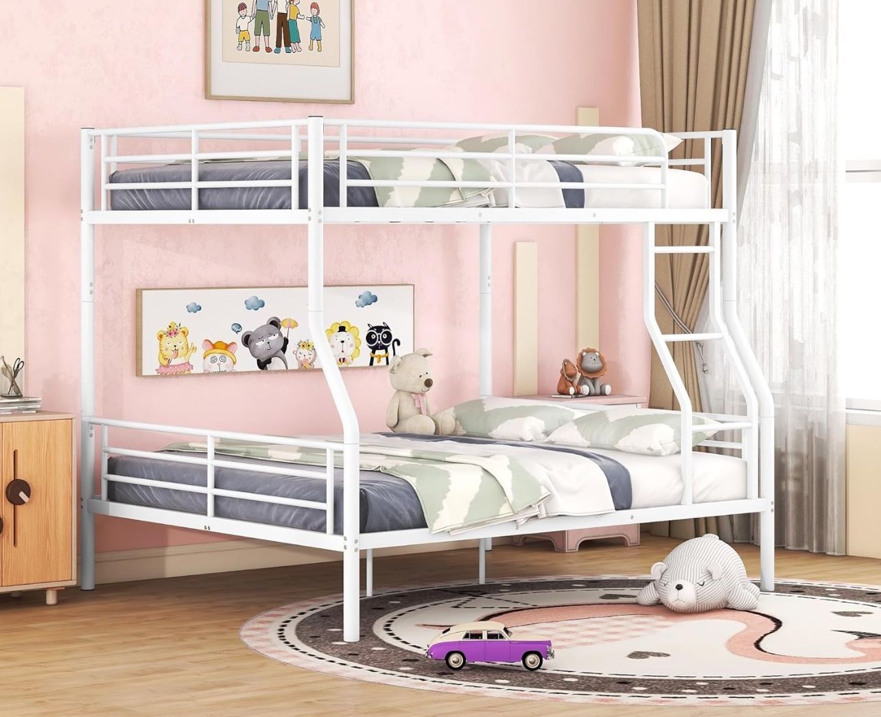 FULL size bunk bed over QUEEN bunk bed