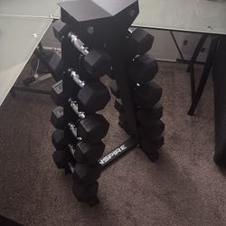 Dumbbells Weight Set 210lbs With Stand 