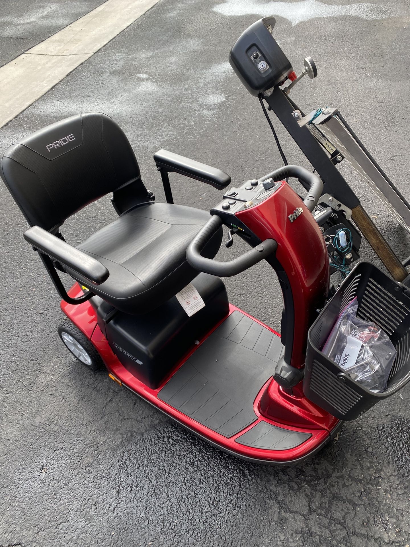 Pride Scooter with Electric Carrier Rack
