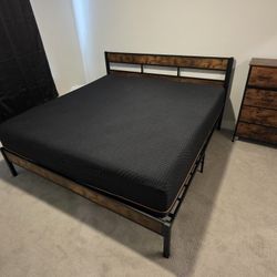 King size Mattress With Bed Frame