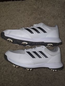Adidas Tech Response 3.0 White Silver Metallic Men Golf Shoes Size 12