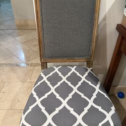 Reupholstered World Market Distressed Oak Chair – DIY-Ready