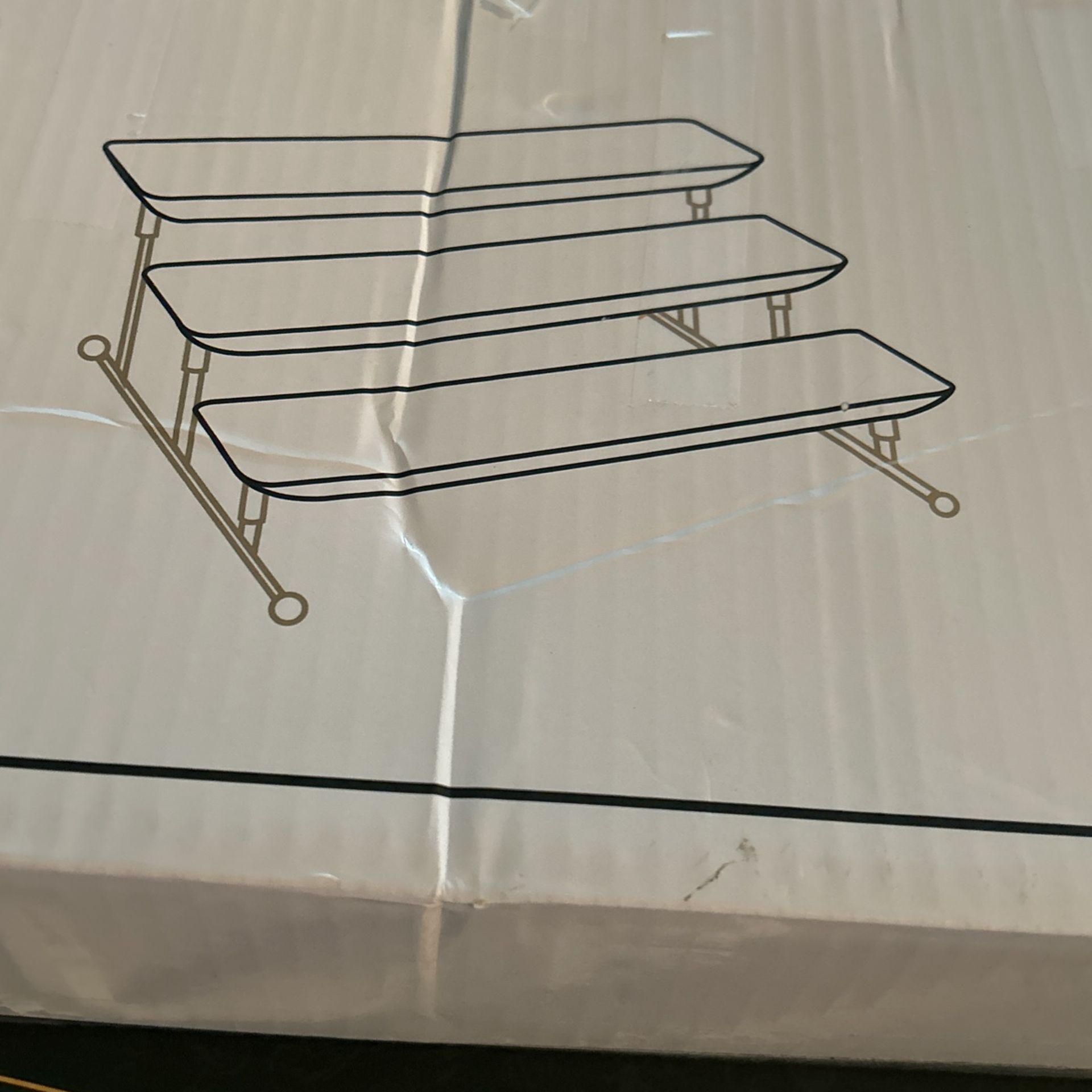 Three tier serving platter set