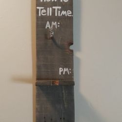 Rustic Sign. How to tell time Sign... Coffee & Wine..