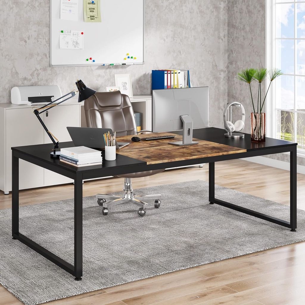 70.8 Inch Modern Executive Desk Writing Desk Furniture for Home Office
