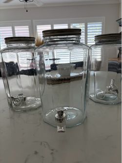 Mason Jar Glass Beverage Dispenser (1 gallon)