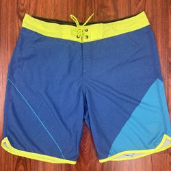 Quicksilver Board Shorts Mens 36 Adult Surf Shorts Beach Swim Trunks Blue