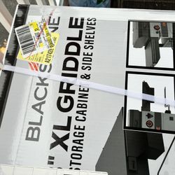 Blackstone Bronco Outdoor Griddle, 3-Burner 28" XL Propane Flat Top Grill with Side Shelves and Cabinet - Brand New, Still In Box