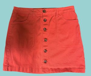 Women’s Kensie Coral Denim Buttoned Skirt Size 12/31