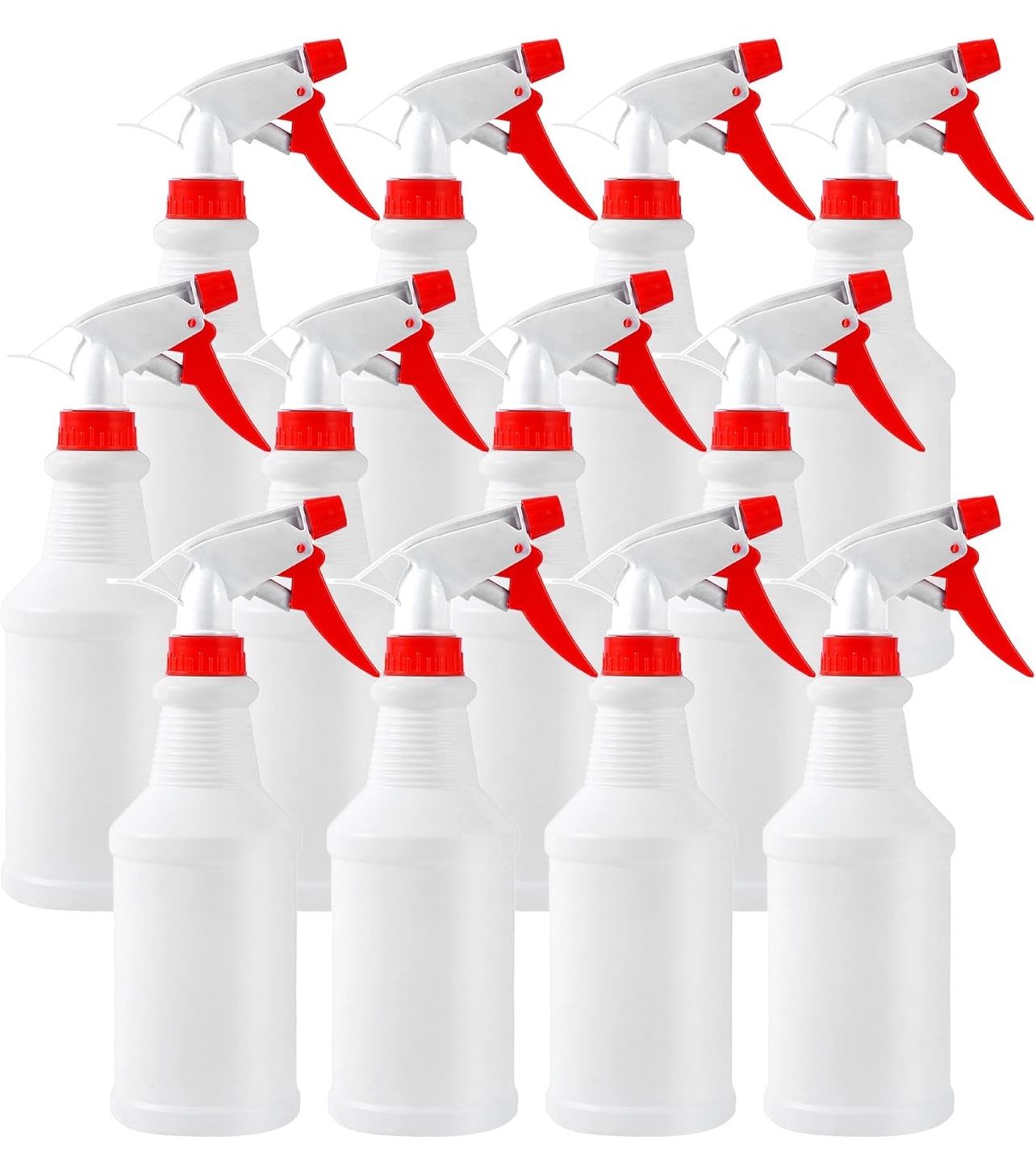 16 Oz Spray Bottle (12 Pack),Spray Bottles for Cleaning,Reusable Empty Refillable Solutions Plastic Bottle,Spray Bottle Bulk for Garden,Plants,Water,K