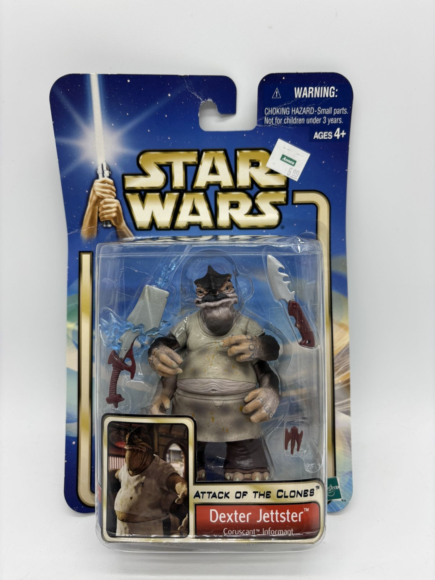 Dexter Jettser - Star Wars Attack Of The Clones Hasbro 2002 Action Figure New