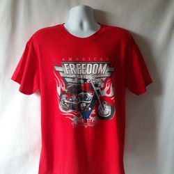 Freedom USA men's short sleeve graphic t-shirt size L 