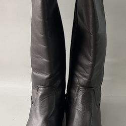 Michael Kors Emma Azalea Boots Size 5 Brown Riding Round Toe Zipper Closure