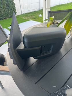 F-150 driver door rear view mirror  (no mirror)