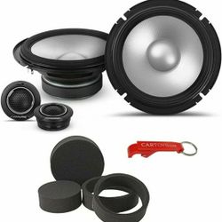 Alpine S-Series S2-S65C 6.5" 2-Way 240 Watt Component Car Audio Speaker System, Next Generation Hi-Res Certified Separates, 80 W RMS (Better Audio Bun