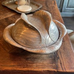 Arthur’s Court Cabbage Serving Bowl Metal 