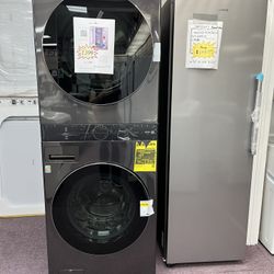 27’ Stackable Washer Dryer WashTower LG Black Stainless New Scratch And Dents Lavadora