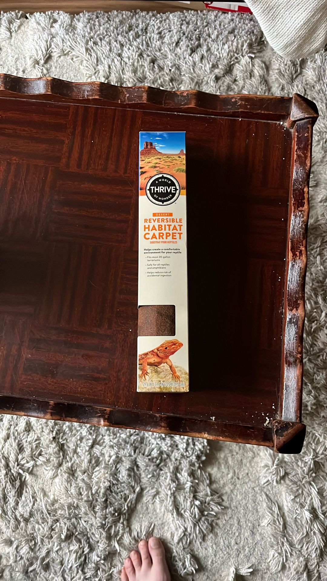 Thrive Reversible Habitat Carpet for Reptile Tanks