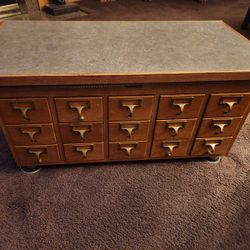 Coffee Table Repurposed 15 Draw School Library Card Catelog Table