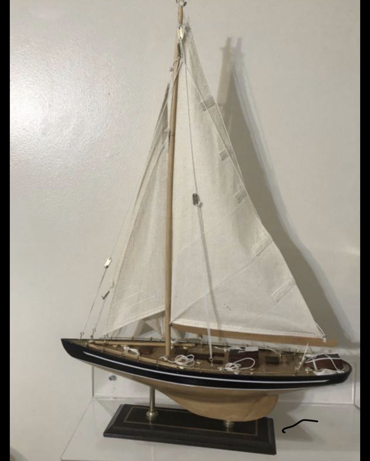Nautical sailboat 24 inches tall
